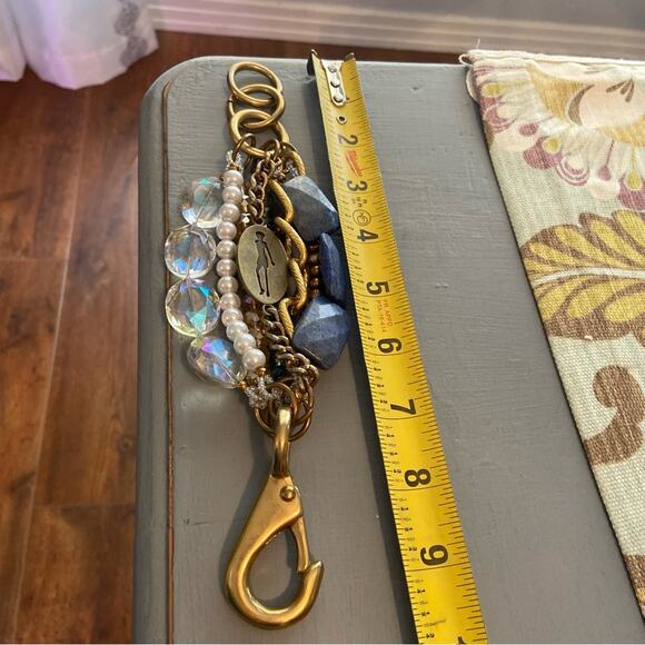 Marlaina Stone Chinky Multi Strand Chainlink Beaded Bracelet - Picture 7 of 11